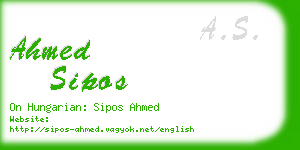 ahmed sipos business card